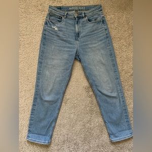 AE stretch mom jean
